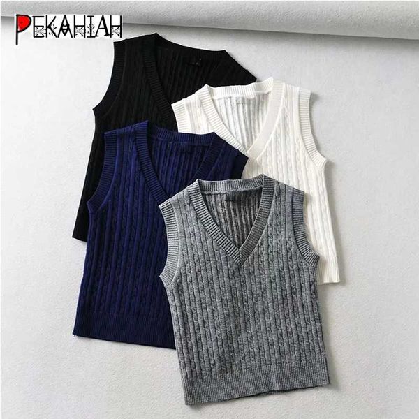 vintage v-neck vest knittted sweater fashion slim sleeveless ruched vest sweater casual loose chic 2020 new, Black;white
vintage v-neck vest knittted sweater fashion slim sleeveless ruched vest sweater casual loose chic 2020 new, Black;white