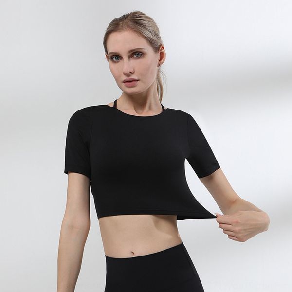 2020 new women's clothes clothes sports yoga suitshort-sleeved t-shirt with chest pad and back beauty yoga clothing nude elastic slim f, Gray
2020 new women's clothes clothes sports yoga suitshort-sleeved t-shirt with chest pad and back beauty yoga clothing nude elastic slim f, Gray
