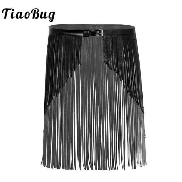 tiaobug fashion women punk pu leather adjustable waistband fringe tassel skirt belt dance performance club party rave costume, Black;brown
tiaobug fashion women punk pu leather adjustable waistband fringe tassel skirt belt dance performance club party rave costume, Black;brown