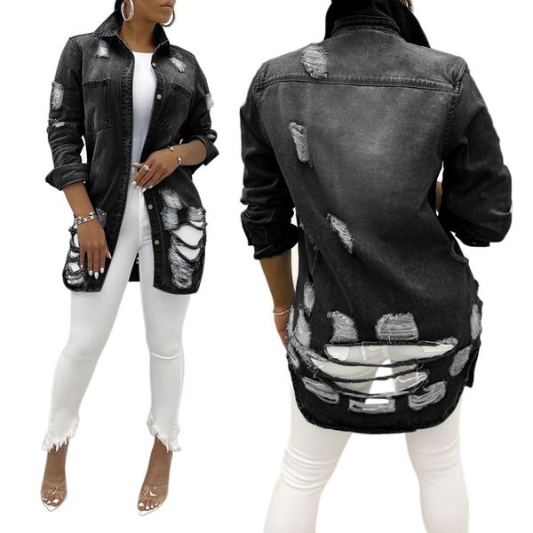 solid turn-down collar jean jacket for women loose casual fashionable lady coats female outwear women denim coat, Black;brown
solid turn-down collar jean jacket for women loose casual fashionable lady coats female outwear women denim coat, Black;brown