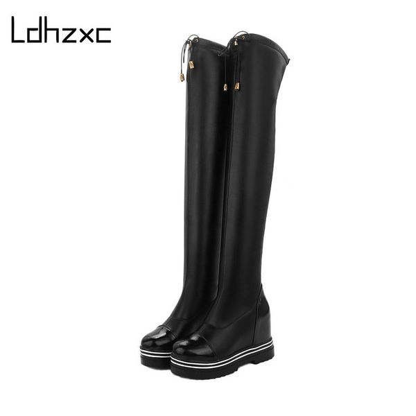 ldhzxc size 43 over the knee high boots women autumn pu leather fashion wedges platform high heel woman shoes winter sale, Black
ldhzxc size 43 over the knee high boots women autumn pu leather fashion wedges platform high heel woman shoes winter sale, Black