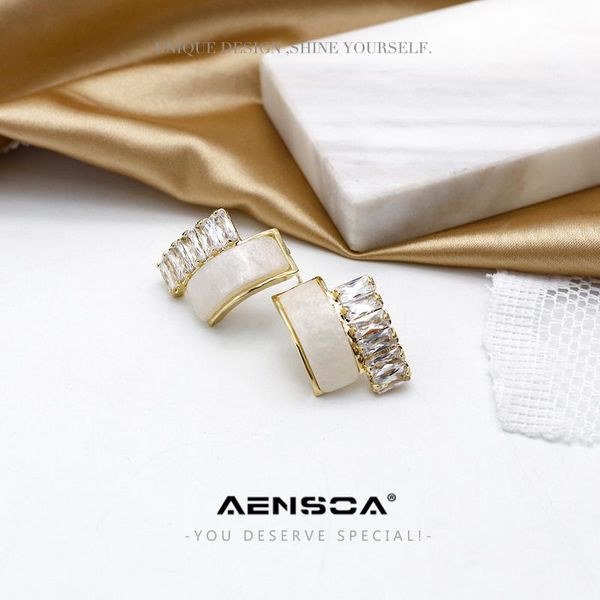 stud aensoa geometric temperament earrings fashion drawing cz zircon retro for women jewelry accessories, Golden;silver
stud aensoa geometric temperament earrings fashion drawing cz zircon retro for women jewelry accessories, Golden;silver