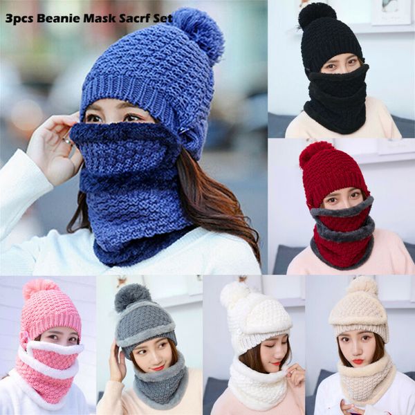 winter warm beanie hat scarf set fleece balaclava snow ski cap fashion casual solid soft breathable multifunction caps, Blue;gray
winter warm beanie hat scarf set fleece balaclava snow ski cap fashion casual solid soft breathable multifunction caps, Blue;gray