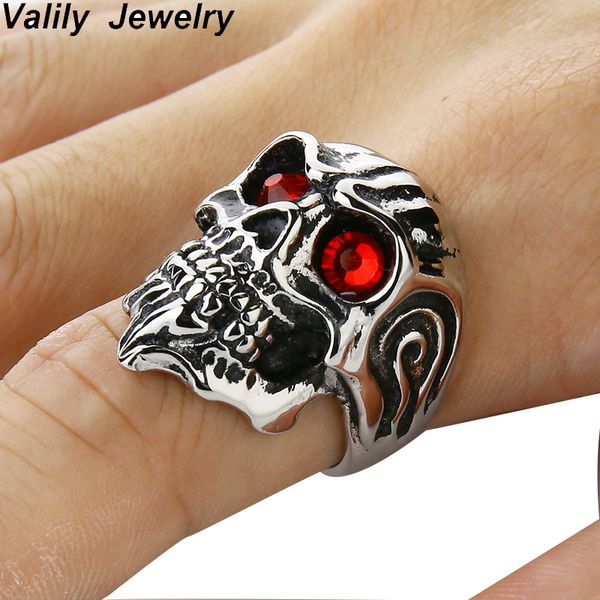 valily men's skull rings motor biker punk rock skull band ring with red eye stainless steel fashion punk skeleton golden rings, Golden;silver
valily men's skull rings motor biker punk rock skull band ring with red eye stainless steel fashion punk skeleton golden rings, Golden;silver