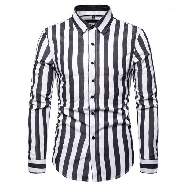 slim fit casual shirt single breasted fashion male t shirts men designer striped long sleeve shirts, White;black
slim fit casual shirt single breasted fashion male t shirts men designer striped long sleeve shirts, White;black