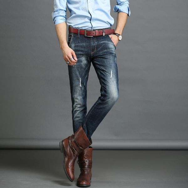 2020 men's jeans new arrival long pants denim jeans casual straight solid destroy wash mid-waist male, Blue
2020 men's jeans new arrival long pants denim jeans casual straight solid destroy wash mid-waist male, Blue