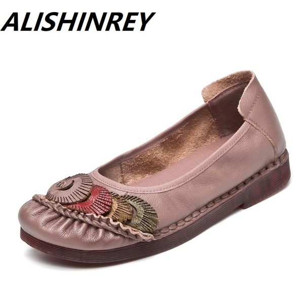 alishinrey retro hand-sewing shoes women flats genuine leather soft bottom women shoes soft comfortable woman loafers, Black
alishinrey retro hand-sewing shoes women flats genuine leather soft bottom women shoes soft comfortable woman loafers, Black