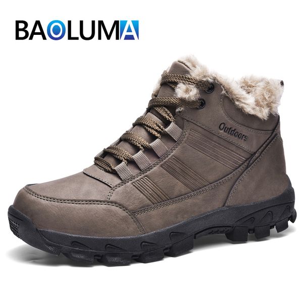 winter men's boots plush warm men's snow boots waterproof leather winter designer sneakers zapatos de hombre, Black
winter men's boots plush warm men's snow boots waterproof leather winter designer sneakers zapatos de hombre, Black