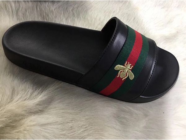 luxury designer rubber sandals and slippers brocade small bee embroidery ladies men's slippers gear bottom flip flops striped beach
luxury designer rubber sandals and slippers brocade small bee embroidery ladies men's slippers gear bottom flip flops striped beach