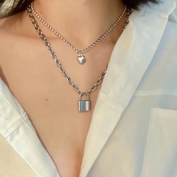 chains lock pendant chain necklace silver color steampunk padlock heart women men fashion gothic collier neck jewelry gifts
chains lock pendant chain necklace silver color steampunk padlock heart women men fashion gothic collier neck jewelry gifts