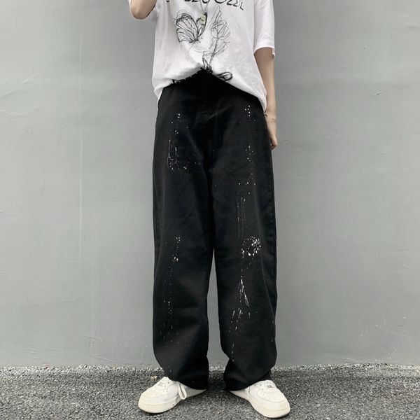 men's jeans autumn korean fashion retro splash ink straight pants men streetwear wild loose hip-hop denim trousers mens, Blue
men's jeans autumn korean fashion retro splash ink straight pants men streetwear wild loose hip-hop denim trousers mens, Blue