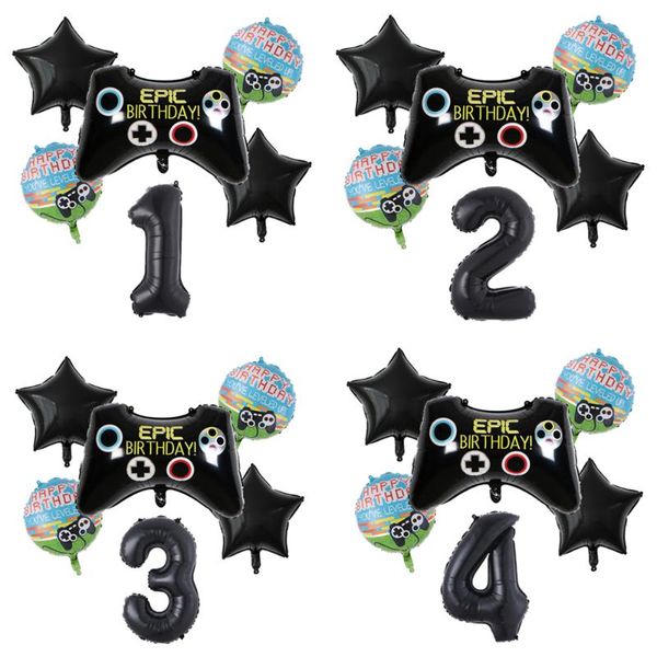 party decoration 6pcs/set number balloons black gamepad boy game on foil balloon birthday decorations kids props gaming
party decoration 6pcs/set number balloons black gamepad boy game on foil balloon birthday decorations kids props gaming