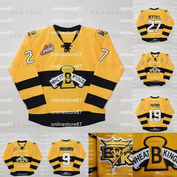 custom brandon wheat kings #9 ivan provorov #19 nolan patrick #27 ron hextall yellow hockey jersey stitched logos embroidered customized, Black
custom brandon wheat kings #9 ivan provorov #19 nolan patrick #27 ron hextall yellow hockey jersey stitched logos embroidered customized, Black