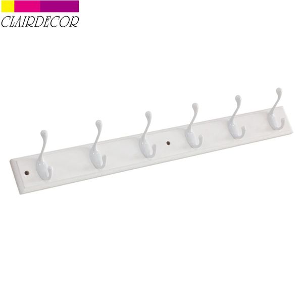premintehdw wall hanging european style coat hat robe 6 hook wood board with screws rail with 6 hooks white
premintehdw wall hanging european style coat hat robe 6 hook wood board with screws rail with 6 hooks white