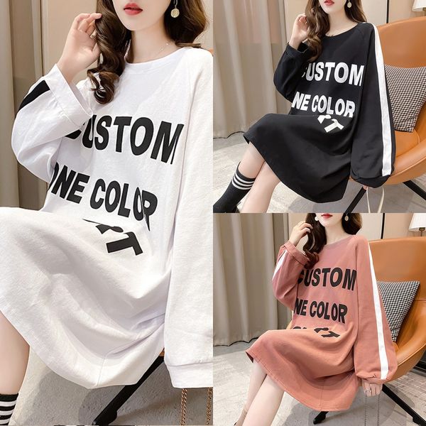 early autumn new super loose large size women's clothing 2020 korean style women's mid-length fashionable color matching sweatersw, Black
early autumn new super loose large size women's clothing 2020 korean style women's mid-length fashionable color matching sweatersw, Black
