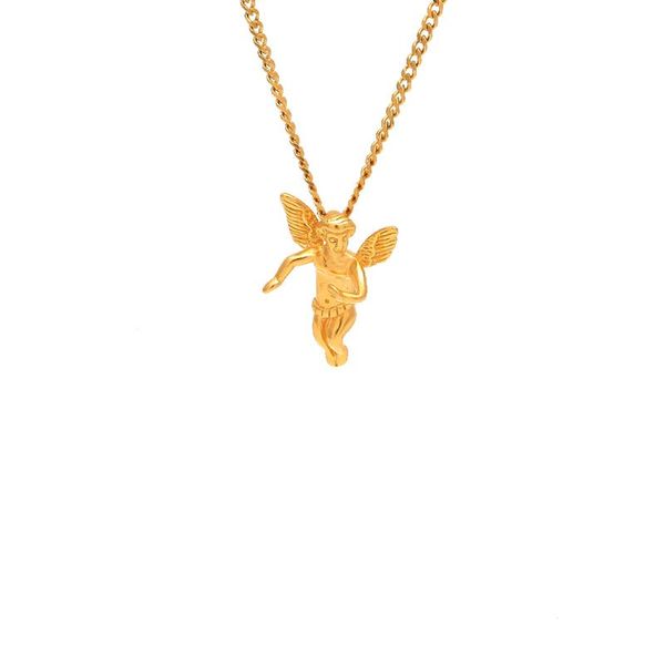 hip hop stainless steel plated gold high-end charm cute angel wing pendant necklace fashion personality men & women jewelry gift, Silver
hip hop stainless steel plated gold high-end charm cute angel wing pendant necklace fashion personality men & women jewelry gift, Silver