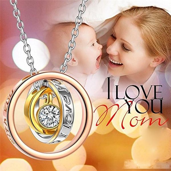 2019 fasihon mothers day gift love you mom circles crystal pendants necklace for mom dropshipping, Black
2019 fasihon mothers day gift love you mom circles crystal pendants necklace for mom dropshipping, Black