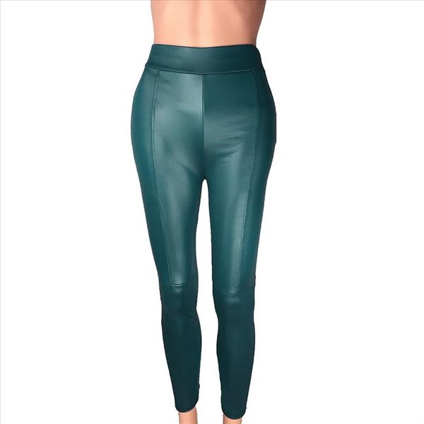 women solid color high waist slim stretch faux leather leggings pants trousers drop shipping good quality, Black
women solid color high waist slim stretch faux leather leggings pants trousers drop shipping good quality, Black