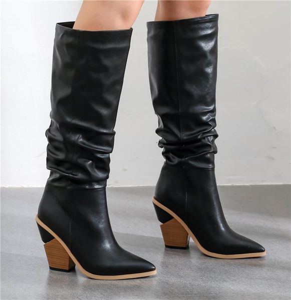 boots fashion western women's winter 2021 high heels knee pointed toe black white quality long shoes woman
boots fashion western women's winter 2021 high heels knee pointed toe black white quality long shoes woman