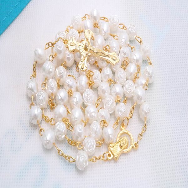 gold rose beads cross necklace golden rose beads necklace rosary gold cross pendant catholic jewelry, Silver
gold rose beads cross necklace golden rose beads necklace rosary gold cross pendant catholic jewelry, Silver