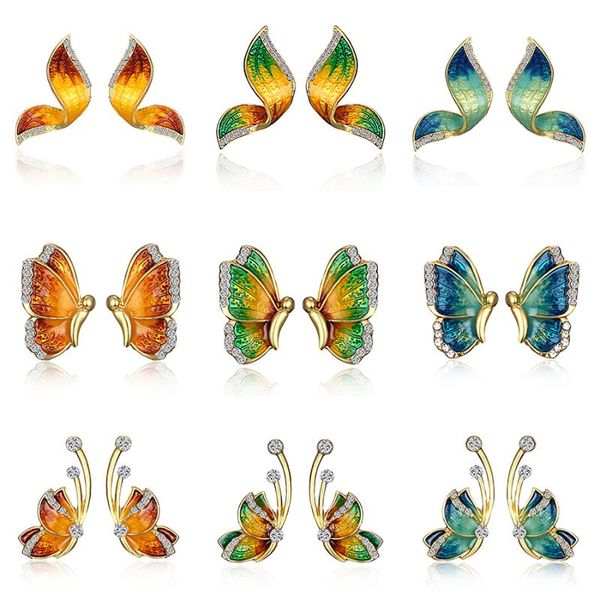 new women earrings fashion color butterfly stud earring animal sweet rhinestone pearl colorful stud earring girl jewelry brincos, Golden;silver
new women earrings fashion color butterfly stud earring animal sweet rhinestone pearl colorful stud earring girl jewelry brincos, Golden;silver