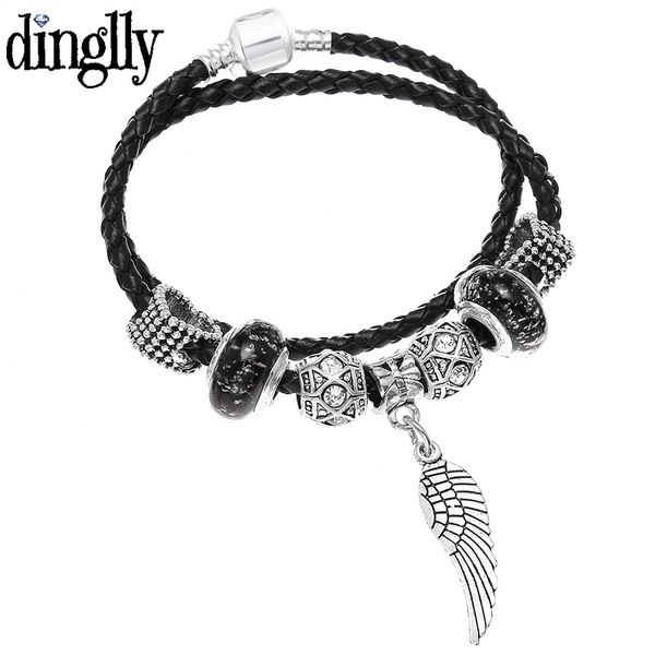 dinglly fashion woven leather black glass beaded brands bracelets for men women diy charm jewelry bracelet gifts, Golden;silver
dinglly fashion woven leather black glass beaded brands bracelets for men women diy charm jewelry bracelet gifts, Golden;silver