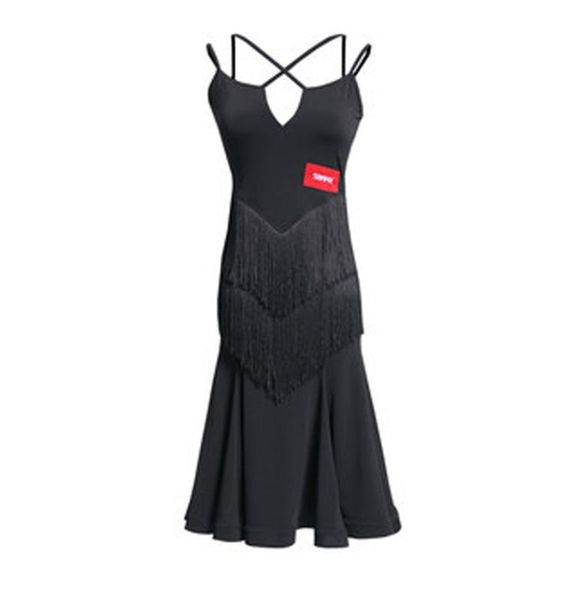 stage wear latin dance skirt dress female style competition tassel practice clothes, Black;red
stage wear latin dance skirt dress female style competition tassel practice clothes, Black;red