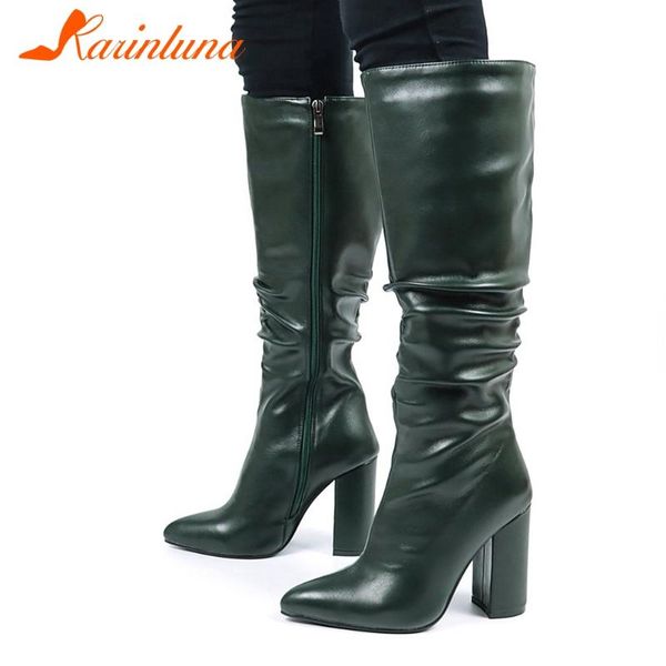 boots karin brand big size 43 women shoes classics pleated pointed toe spike heels knee high short plush autumn, Black
boots karin brand big size 43 women shoes classics pleated pointed toe spike heels knee high short plush autumn, Black