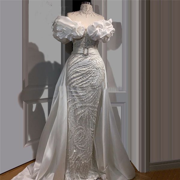arabic beading crystal detachable train mermaid white prom dress off shoulder dubai formal dress robes de soirée evening dresses, Black;red
arabic beading crystal detachable train mermaid white prom dress off shoulder dubai formal dress robes de soirée evening dresses, Black;red