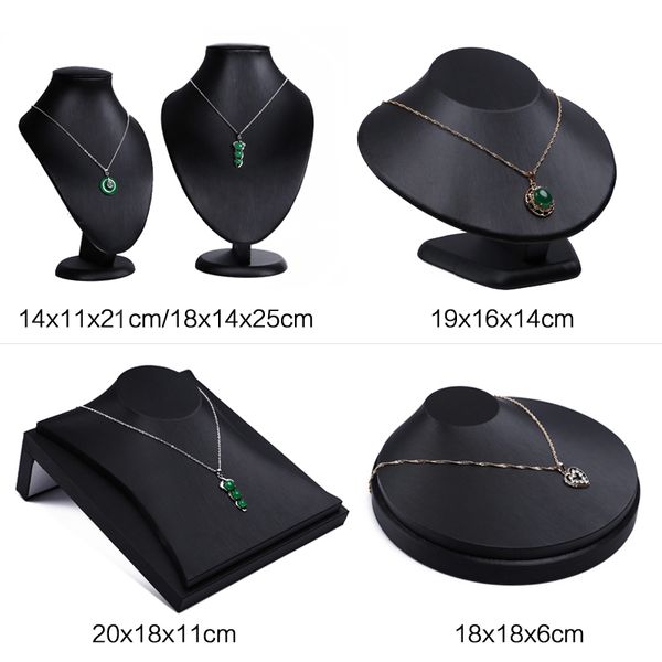 black faux leather mannequin pendant necklace chain jewelry display rack holder bust tier high neckform stand platform showcase, Pink;blue
black faux leather mannequin pendant necklace chain jewelry display rack holder bust tier high neckform stand platform showcase, Pink;blue