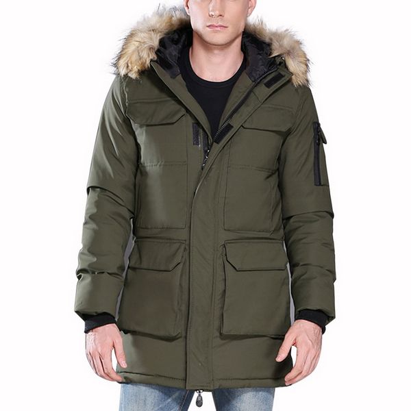 men's down & parkas men fashion solid with fur hooded casual padded cotton fleece overcoat winter jacket streetwear drop ship, Black
men's down & parkas men fashion solid with fur hooded casual padded cotton fleece overcoat winter jacket streetwear drop ship, Black