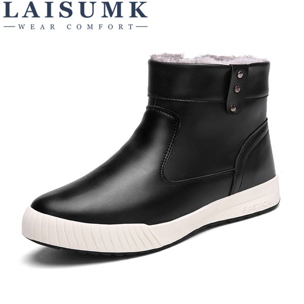 boots laisumk men winter warm casual shoes fashion plush snow ankle fur leather footwear botas nieve hombre plus size, Black
boots laisumk men winter warm casual shoes fashion plush snow ankle fur leather footwear botas nieve hombre plus size, Black