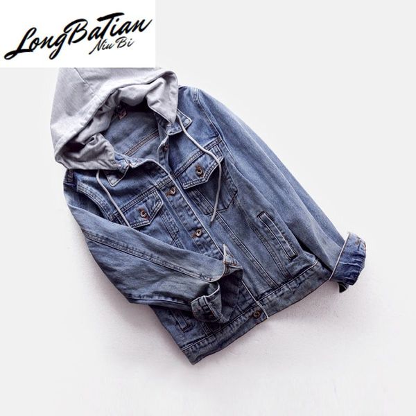 women's jackets vintage short hooded denim women coat 2021 spring autumn slim casual jeans jacket chaqueta mujer student outerwear fema, Black;brown
women's jackets vintage short hooded denim women coat 2021 spring autumn slim casual jeans jacket chaqueta mujer student outerwear fema, Black;brown