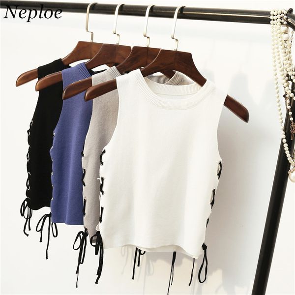 women's t-shirt 2021 4 colors korea summer tee sleeveless t shirt casual lacing women o-neck knit short 65222, White
women's t-shirt 2021 4 colors korea summer tee sleeveless t shirt casual lacing women o-neck knit short 65222, White