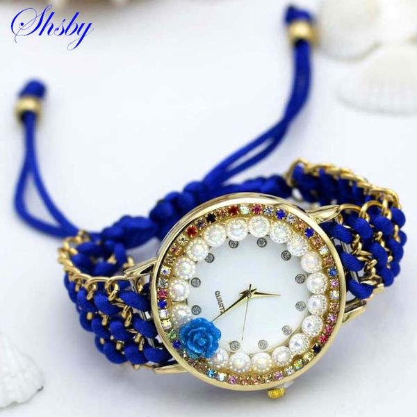 shsby new ladies flower hand-knitted wristwatch rose women dress watch color sparkling rhinestone fabric clock sweet girl watch, Slivery;brown
shsby new ladies flower hand-knitted wristwatch rose women dress watch color sparkling rhinestone fabric clock sweet girl watch, Slivery;brown