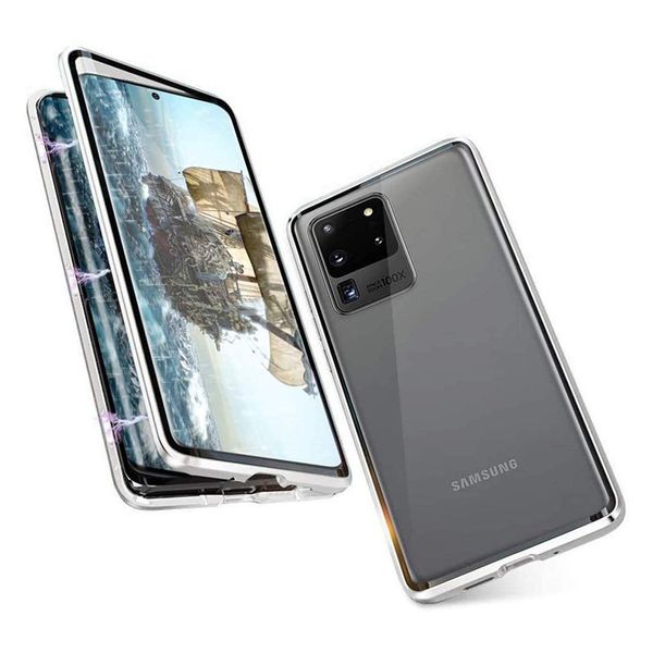 360 double-sided tempered glass case for samsung s20 magnetic absorption metal shell glass cover with built-in screen protector
360 double-sided tempered glass case for samsung s20 magnetic absorption metal shell glass cover with built-in screen protector