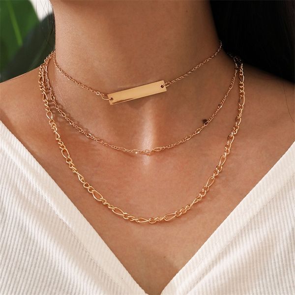 3pcs/set women necklaces set fashion metal rectangle clavicle chain multilayer gold necklace charm wedding party female jewelry, Golden;silver
3pcs/set women necklaces set fashion metal rectangle clavicle chain multilayer gold necklace charm wedding party female jewelry, Golden;silver