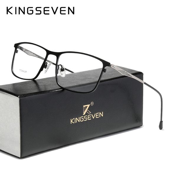 kingseven titanium alloy optical glasses frame men 2020 square myopia prescription eyeglasses male metal eyewear, Black
kingseven titanium alloy optical glasses frame men 2020 square myopia prescription eyeglasses male metal eyewear, Black