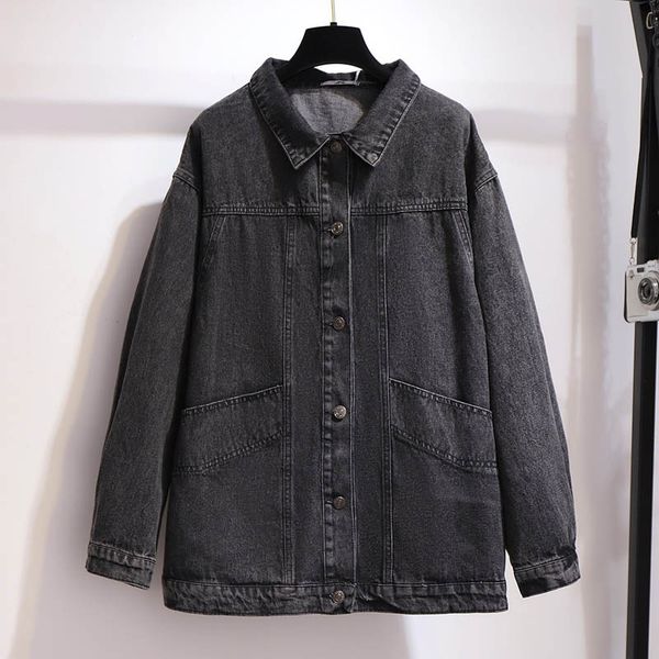 women's jackets spring autumn denim women plus size bust 157cm 6xl 7xl 8xl 9xl 10xl loose casual black color, Black;brown
women's jackets spring autumn denim women plus size bust 157cm 6xl 7xl 8xl 9xl 10xl loose casual black color, Black;brown