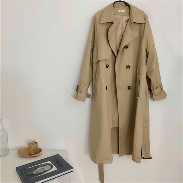 over the knee trench coat for women 2020 spring korean mid-length suit collar double-breasted outerwear loose wild windbreaker, Tan;black
over the knee trench coat for women 2020 spring korean mid-length suit collar double-breasted outerwear loose wild windbreaker, Tan;black