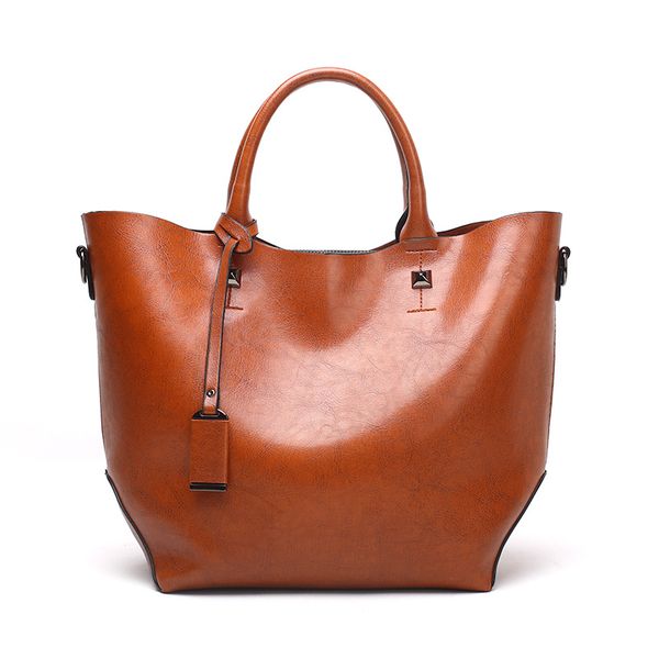 new fashion wax oil leather tote bag women shoulder bag female vintage casual lady handbag
new fashion wax oil leather tote bag women shoulder bag female vintage casual lady handbag