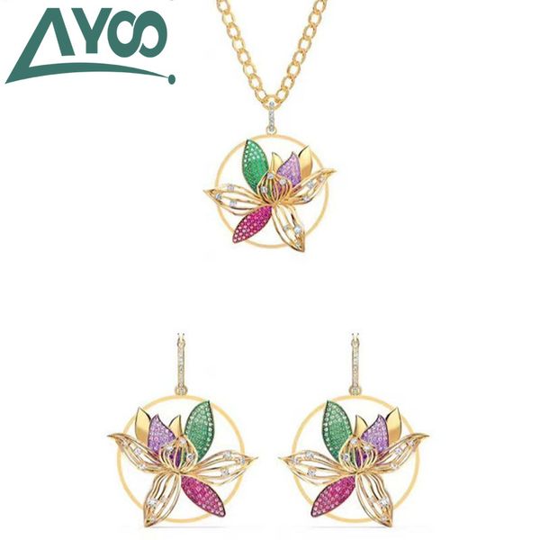 ayoo high-quality 2020 new charm temperament magnificent hollow circle magnolia shape crystal women's necklace fashion jewelry, Silver
ayoo high-quality 2020 new charm temperament magnificent hollow circle magnolia shape crystal women's necklace fashion jewelry, Silver