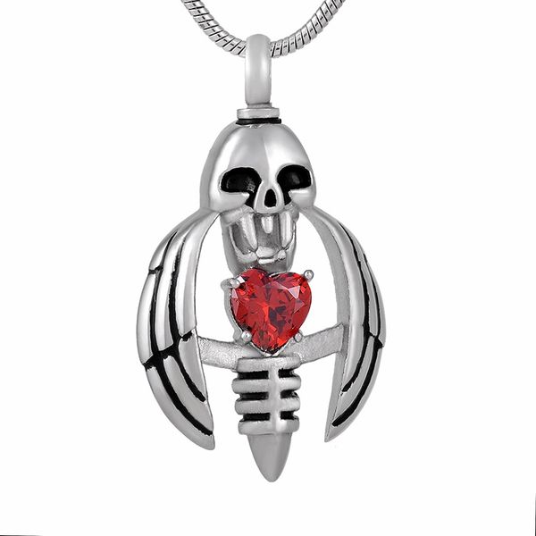 chains ijd9793 flying skull crystal heart cremation souvenir necklace for ashes memorial keepsake stainless steel pendant, Silver
chains ijd9793 flying skull crystal heart cremation souvenir necklace for ashes memorial keepsake stainless steel pendant, Silver