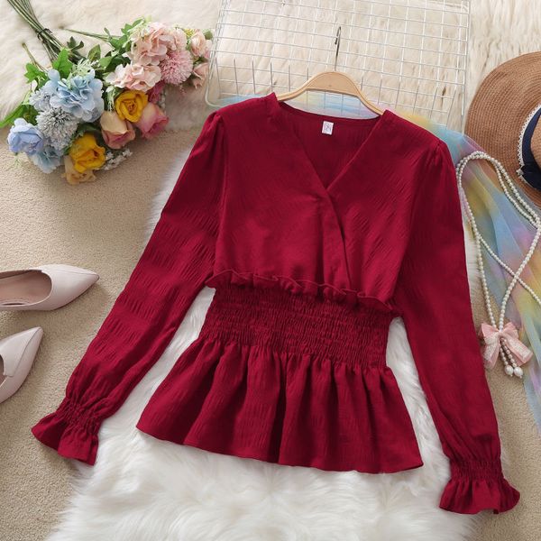 2020 new autumn spring women solid shirts female slim long sleeve fashion ruffles korean styles chiffon causal blouses w91, White
2020 new autumn spring women solid shirts female slim long sleeve fashion ruffles korean styles chiffon causal blouses w91, White