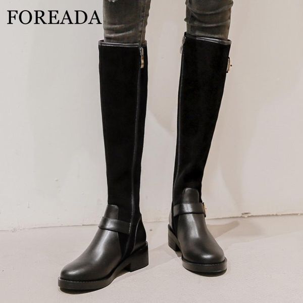 foreada med heel knee high boots real leather riding boots women platform block heel long zip buckle ladies shoes black 40
foreada med heel knee high boots real leather riding boots women platform block heel long zip buckle ladies shoes black 40
