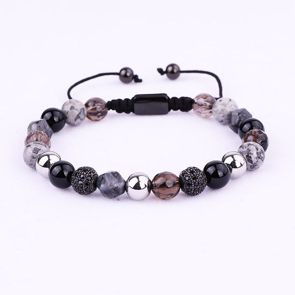 unique design mix natural stone beads cz pave ball woven beaded friendship bracelet men women, Black
unique design mix natural stone beads cz pave ball woven beaded friendship bracelet men women, Black
