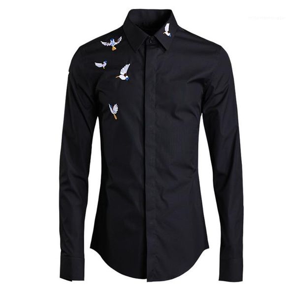 print chinese style solid color homme fashion shirt mens designer long sleeve shirt embroidered, White;black
print chinese style solid color homme fashion shirt mens designer long sleeve shirt embroidered, White;black