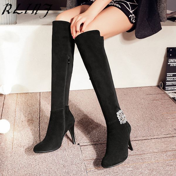 rlinf 2020 новый stiletto high boots большой размер кожа остроконечные rhinestone женские сапоги 33-45, Black
rlinf 2020 новый stiletto high boots большой размер кожа остроконечные rhinestone женские сапоги 33-45, Black