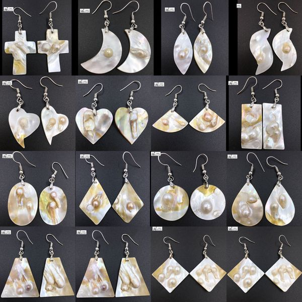 fashion jewelry mother of pearl shell bead oval heart round sector oblong beads dangle earrings pair wb694, Silver
fashion jewelry mother of pearl shell bead oval heart round sector oblong beads dangle earrings pair wb694, Silver