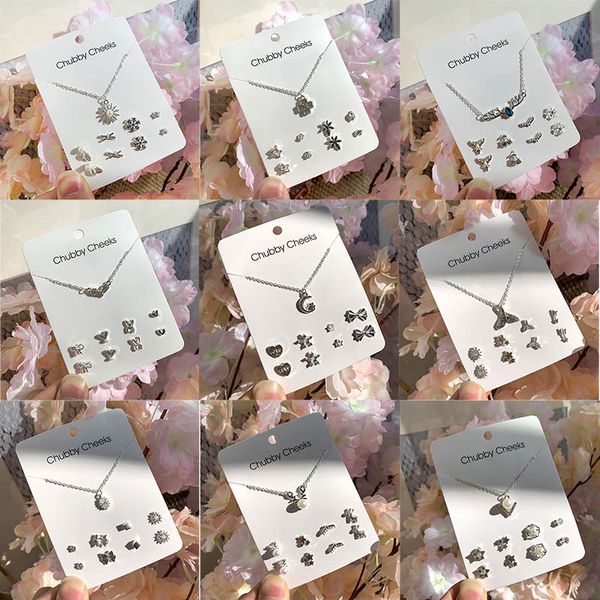 2020 fashion 4 pairs leaf small stud earrings and 1 pcs 45cm chain pendant necklaces jewelry sets for women girls gifts, Silver
2020 fashion 4 pairs leaf small stud earrings and 1 pcs 45cm chain pendant necklaces jewelry sets for women girls gifts, Silver